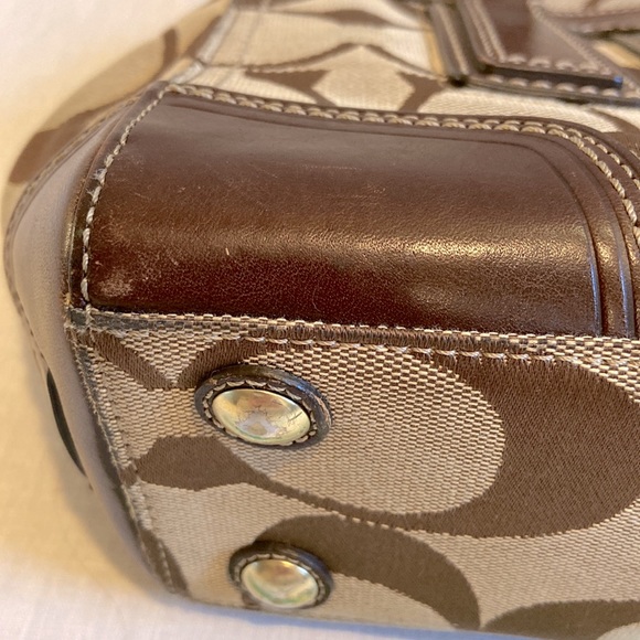 Coach Signature Striped Medium Carryall Handbag, Style #11620 - Picture 13 of 14